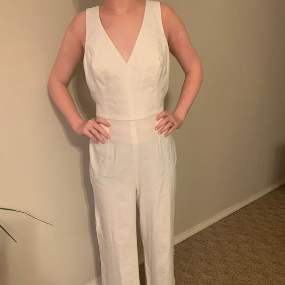 NWT Antonio Melani ivory jumpsuit romper, size 6 - Picture 2 of 10